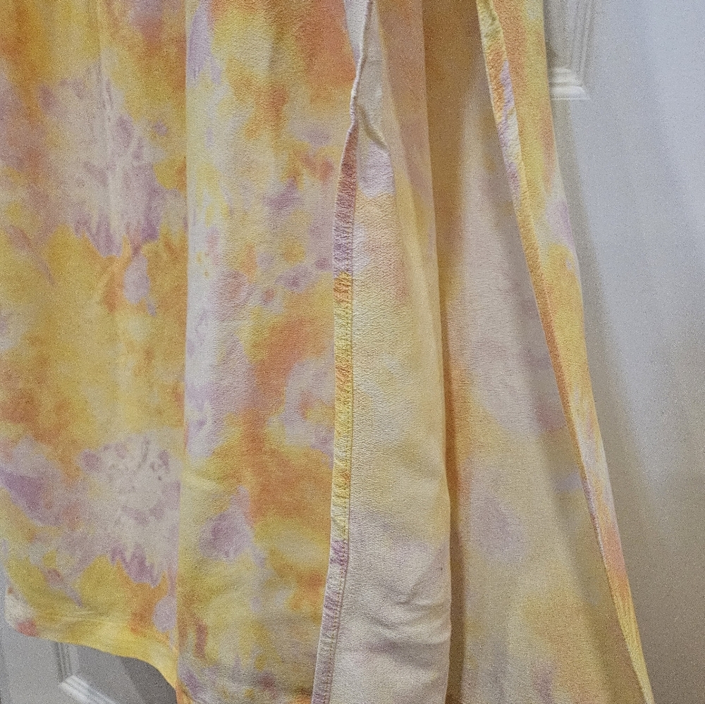 Style & Co Yellow and Pink Tie-Dye Maxi Dress Size M - Picture 5 of 11